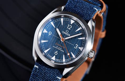 omega railmaster denim|omega railmaster blue dial.